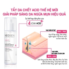 Toner Neogen Dermalogy Treatment Acid 5% AHA - BHA - PHA - LHA Tẩy Tế Bào Chết, Dưỡng Sáng, Giảm Mụn 150ml