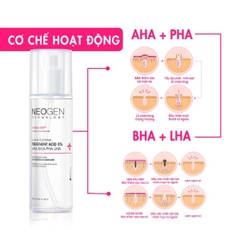 Toner Neogen Dermalogy Treatment Acid 5% AHA - BHA - PHA - LHA Tẩy Tế Bào Chết, Dưỡng Sáng, Giảm Mụn 150ml