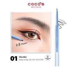 Chì Kẻ Mắt Vacosi Styling Twist Liner New Concept, Chì Gel Kẻ Mắt Siêu Mảnh VM26