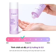 Tinh Chất Tia'm Snail & Azulene Water Essence Cấp Ẩm, Làm Dịu, Phục Hồi Da 180ml