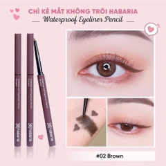 Chì Kẻ Mắt Habaria Waterproof Eyeliner Pencil, Chì Kẻ Mắt Sáp, Chì Kẻ Mắt Mềm Mịn, Lâu Trôi 0.2 gam