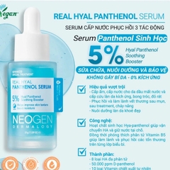 Serum Neogen Dermalogy Cấp Nước, Phục Hồi 3 Tác Động Real Hyal Panthenol 5% 31g