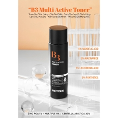 Nước Hoa Hồng Pretty Skin B3 Multi Active Toner Phục Hồi Da, Cấp Ẩm Cho Da 205ml