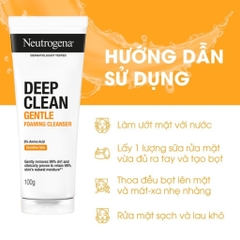 Sữa Rửa Mặt Neutrogena Làm Sạch Sâu & Kiểm Soát Nhờn - Deep Clean Foaming Cleanser 100g/175g