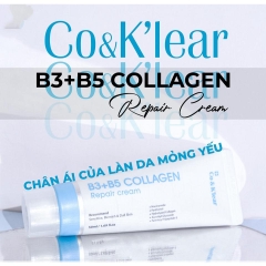 Kem Dưỡng Co&Klear B3 + B5 Collagen, Kem Dưỡng Phục Hồi, Kem Dưỡng Cấp Ẩm 50ml