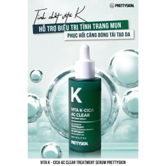 Serum Pretty Skin Vita K - Cica AC Clear Treatment, Serum Phục Hồi, Serum Căng Bóng Da 50ml