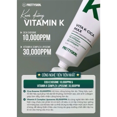 Kem Dưỡng Pretty Skin Vita K-Cica Max Calming & Recovery Cream, Kem Dưỡng Giảm Mụn, Kem Dưỡng Phục Hồi 60ml