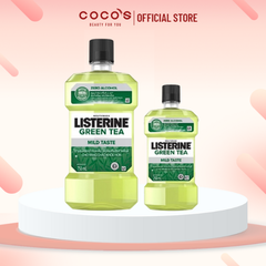 Nước Súc Miệng Listerine Natural Green Tea Zero Alcohol Multi-Action Mouthwash Giảm Sâu Răng Hương Trà Xanh 250ml/750ml