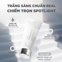 Tinh Chất Dưỡng Thể 9Wishes White Tone-up Body Serum Kem Dưỡng Thể Nâng Tone, Sáng Da 150ml
