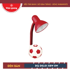 Đèn bàn ĐQ DKL01 RW BW (kiểu trái banh, đỏ trắng, bóng warmwhite)