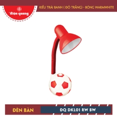Đèn bàn Điện Quang ĐQ DKL01 RBW BW (kiểu trái banh, đỏ đậm trắng, bóng warmwhite)