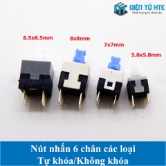 Nút nhấn 6 chân các loại 5.8mm/7mm/8mm/8.5mm