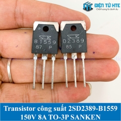 Transistor khuếch đại công suất B1559 2SB1559 D2389 2SD2389 150V 8A TO-3P SANKEN