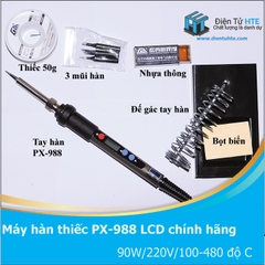 Bộ máy hàn thiếc điện tử PX-988 LCD chính hãng 8 trong 1
