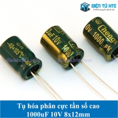 Tụ hóa tần số cao 1000uF 10V 8x12mm