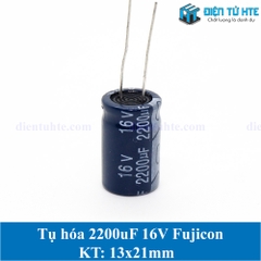 Tụ hóa 2200uF 16V 20% Fujicon 13x21mm