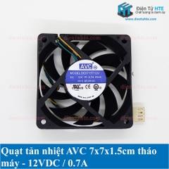 Quạt tản nhiệt AVC 7x7x1.5cm 12V 0.7A - Tháo máy