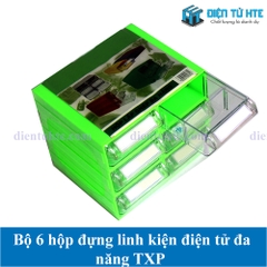 Bộ 6 hộp đựng linh kiện lắp ghép đa năng TXP