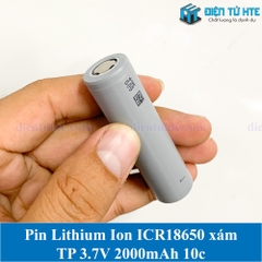 Pin Lithium Ion ICR18650 18650 2000mAh xả 10c TP Xám