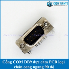 Cổng DB9 COM RS232 chân cắm PCB ngang 90 độ