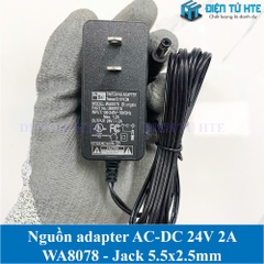 Adapter nguồn AC-DC WA8078 24V 2A Jack DC 5.5x2.5mm dây dài 1.2m