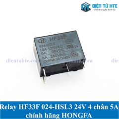 Relay HF33F 024-HSL3 24V 4 chân 5A chính hãng HONGFA