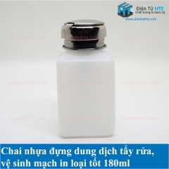 Chai nhựa đựng dung dịch vệ sinh - tẩy rửa mạch in nắp thiếc ESD 180ml