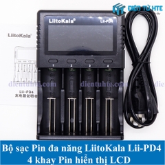 Bộ sạc Pin đa năng LiitoKala Lii-PD4 4 khay Pin 18650 26650 21700 hiển thị LCD