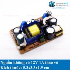 Board nguồn không vỏ 12V 1A tháo vỏ