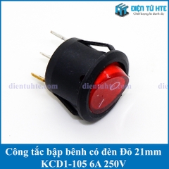 Công tắc bập bênh tròn KCD1-105 6A có đèn