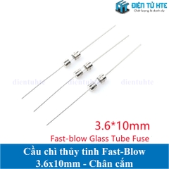 Cầu chì thủy tinh 3.6x10mm hàn chân Fast Break - 0.5A