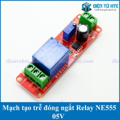 Mạch tạo trễ NE555 đóng ngắt Relay