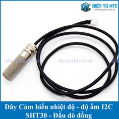 Dây cảm biến nhiệt độ độ ẩm SHT30 đầu dò bằng đồng - giao tiếp I2C