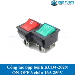 Công tắc bập bênh ON-OFF KCD4 KCD4-202N 6 chân 250V 16A Có đèn