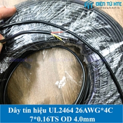 Dây tín hiệu 4 lõi UL2464 26AWG 7*0.16TS 0.14mm2 OD 4.0mm vỏ PVC 80 độ