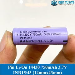Pin Lithium Ion 14430 3.7V 750mAh (CN) Vỏ tím
