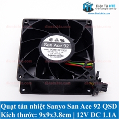 Quản tản nhiệt San Ace 92 9xx9xx38mm 12V 1.1A tháo máy