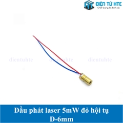 LED Laser sáng đỏ hội tụ 5mW 650nm - Đầu đồng 6mm - 5V