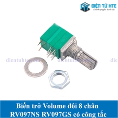 Biến trở Volume đôi 8 chân RK097GS RV097GS có công tắc