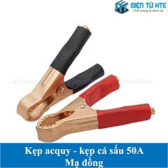 Kẹp cá sấu - Kẹp ắc quy 50A 80mm Mạ đồng