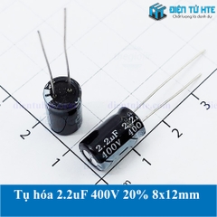 Tụ hóa 2.2uF 400V 20% kích thước 8x12mm