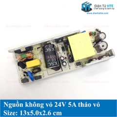 Board nguồn không vỏ 24V 5A tháo vỏ