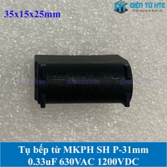 Tụ bếp từ  MKPH SH 0.33uF 630VAC 1200VDC pitch 31mm Đen size 35x15x25mm