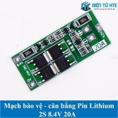 Mạch bảo vệ Pin Lithium 2S cân bằng 8.4V 20A