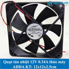 Quạt tản nhiệt 12025 12x12x2.5cm 12V 0.34A ADDA tháo máy