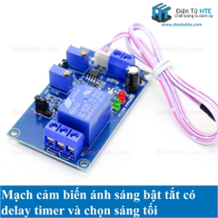 Mạch cảm biến ánh sáng bật tắt có delay độ trễ 05V
