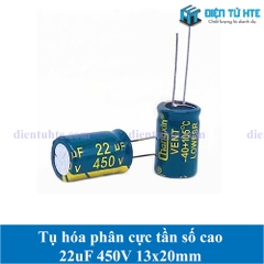 Tụ hóa tần số cao 22uF 450V 13x20mm