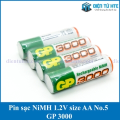 Pin sạc NiMH 1.2V AA No.5 GP3000 2000mAh