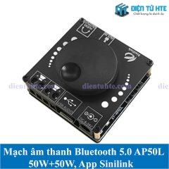 AP50L Mạch âm thanh Stereo Bluetooth 5.0 công suất 50Wx2 có app điều khiển Sinilink