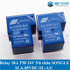 Relay T90 30A 24V 5 chân 6 chân SLA-24VDC SONGLE